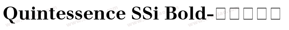 Quintessence SSi Bold字体转换